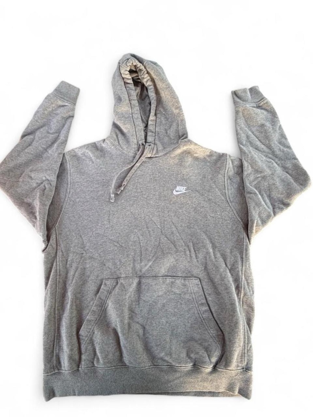 Nike Heather Gray Men's Pullover Hoodie with Logo